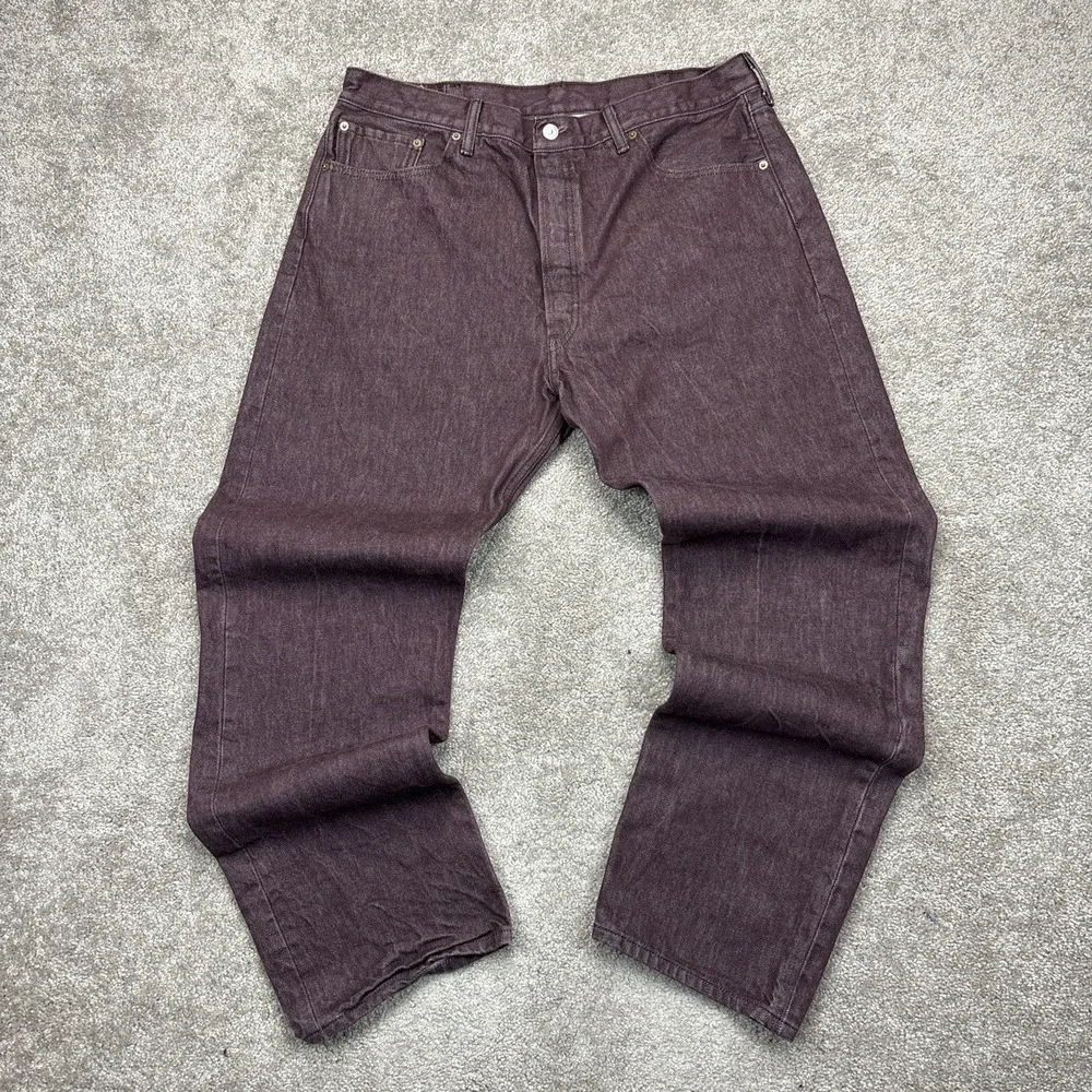 Levis 501 XX Button Fly Brown Straight Leg Jeans 40x34 (Fits 38x32)
